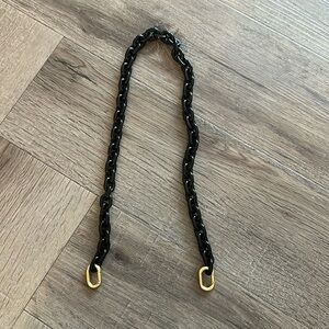 Clare V Black and Gold Chain Strap